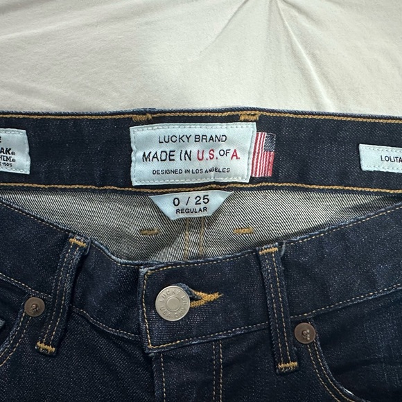 Lucky Brand Lolita Boot Jeans 0/25 Regular White Oak Cone Denim Made USA 28x33 - Picture 7 of 8